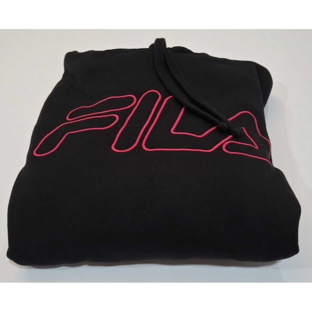 FILA Women's Pullover Hoodie, Black, Size Medium